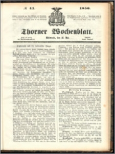Thorner Wochenblatt 1856, No. 41 + Beilage