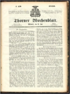 Thorner Wochenblatt 1856, No. 49 + Beilage
