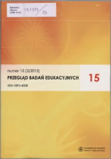 Przegląd Badań Edukacyjnych 2012 nr 2 (15)