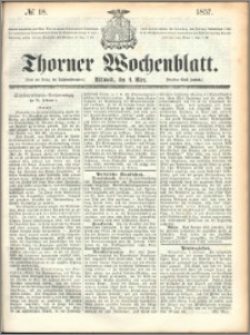 Thorner Wochenblatt 1857, No. 18