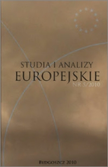 Studia i Analizy Europejskie: półrocznik naukowy. Nr 5 (2010)