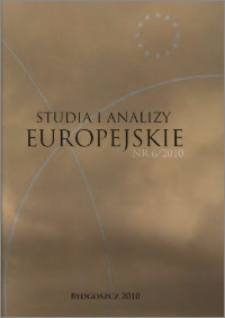 Studia i Analizy Europejskie: półrocznik naukowy. Nr 6 (2010)