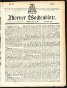 Thorner Wochenblatt 1858, No. 40 + Bibliographische Anzeigen No. 274