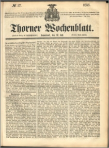 Thorner Wochenblatt 1858, No. 57 + dod. reklamowy