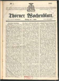 Thorner Wochenblatt 1861, No. 1