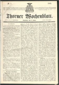 Thorner Wochenblatt 1861, No. 3