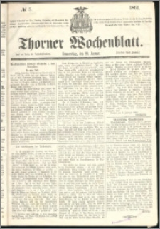Thorner Wochenblatt 1861, No. 5