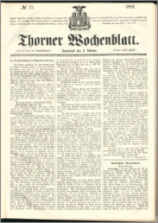 Thorner Wochenblatt 1861, No. 15