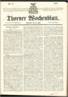 Thorner Wochenblatt 1861, No. 45