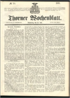 Thorner Wochenblatt 1861, No. 70