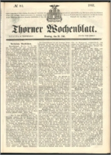 Thorner Wochenblatt 1861, No. 84 + Extra Beilage