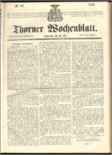 Thorner Wochenblatt 1861, No. 86 + Beilage