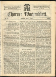 Thorner Wochenblatt 1863, No. 67 + Extra Beilage