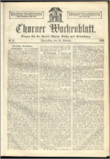 Thorner Wochenblatt 1864, No. 21