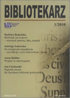 Bibliotekarz 2010, nr 1