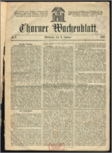 Thorner Wochenblatt 1866, No. 1 + Beilage