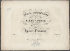 Trois polonaises : pour le piano-forte