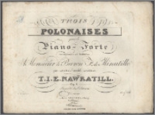 Trois polonaises pour le piano-forte : composées et dediées à Monsieur le Baron F. de Minutillo... . Op. 6