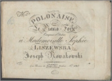 Polonaise pour le piano-forte : composée et dediée à Mademoiselle Sophie Liszewska