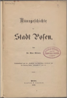 Münzgeschichte der Stadt Posen