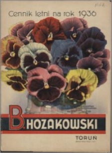 B. Hozakowski : cennik letni na rok 1936