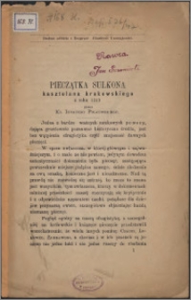 Pieczątka Sulkona kasztelana krakowskiego z roku 1243