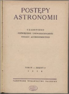 Postępy Astronomii 1956, T. 4 z. 3