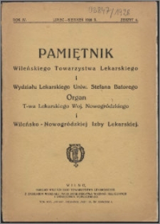 Pamiętnik Wileńskiego Towarzystwa Lekarskiego 1928, R. 4 z. 4