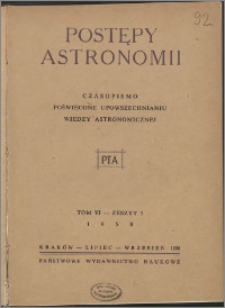 Postępy Astronomii 1958, T. 6 z. 3