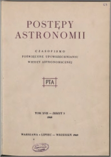 Postępy Astronomii 1969, T. 17 z. 3