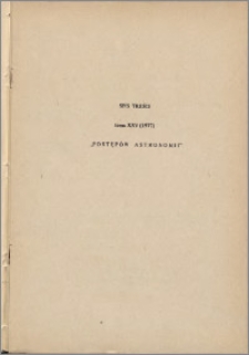 Postępy Astronomii 1977, T. 25 - spis treści