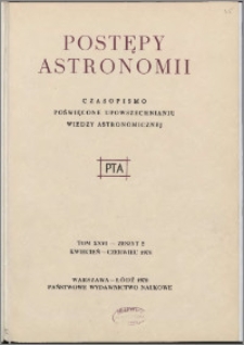 Postępy Astronomii 1978, T. 26 z. 2