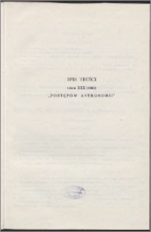 Postępy Astronomii 1982, T. 30 - spis treści