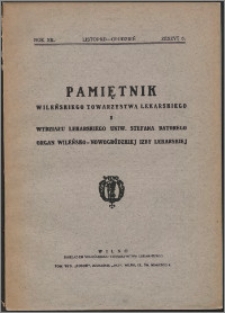 Pamiętnik Wileńskiego Towarzystwa Lekarskiego 1936, R. 12 z. 6