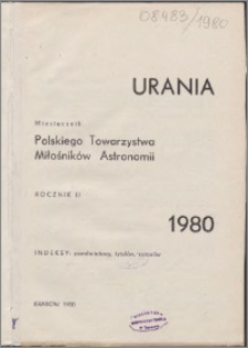 Urania 1980, R. 51 - indeksy