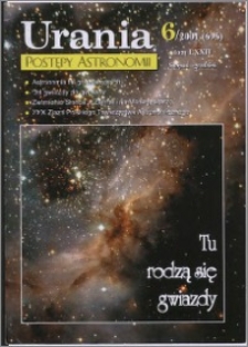 Urania - Postępy Astronomii 2001, T. 72 nr 6 (696)