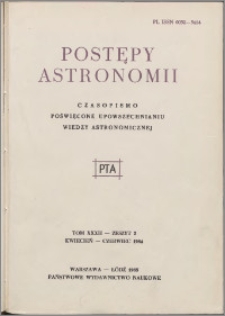Postępy Astronomii 1984, T. 32 z. 2