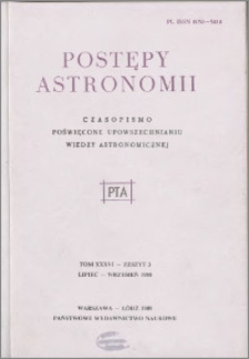 Postępy Astronomii 1988, T. 36 z. 3