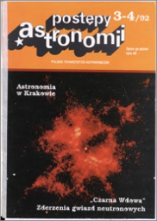 Postępy Astronomii 1992, T. 40 z. 3/4