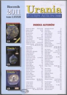 Urania - Postępy Astronomii 2011, T. 82 - indeksy