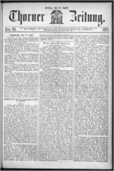 Thorner Zeitung 1872, Nro. 92 + Extra Beilage