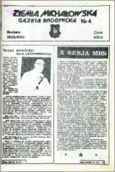Ziemia Michałowska : Gazeta Brodnicka R. 1990, Nr 4 (4)