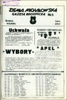 Ziemia Michałowska : Gazeta Brodnicka R. 1990, Nr 5 (5)