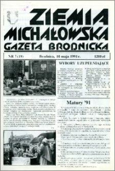 Ziemia Michałowska : Gazeta Brodnicka R. 1991, Nr 7 (19)
