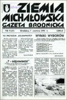 Ziemia Michałowska : Gazeta Brodnicka R. 1991, Nr 9 (21)