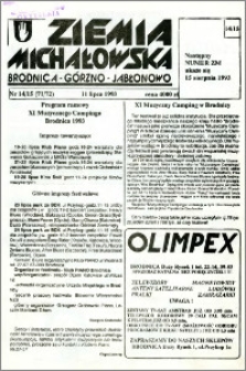 Ziemia Michałowska : Brodnica-Górzno-Jabłonowo R. 1993, Nr 14/15 (71/72)