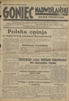 Goniec Nadwiślański : Głos Pomorski : niezależne pismo poranne poświęcone sprawom stanu średniego :1934.01.30, R. 10 nr 23