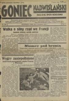 Goniec Nadwiślański : Głos Pomorski : niezależne pismo poranne poświęcone sprawom stanu średniego :1934.11.07, R. 10 nr 255