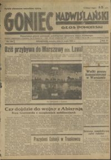 Goniec Nadwiślański : Głos Pomorski : niezależne pismo poranne poświęcone sprawo stanu średniego : 1935.05.11, r. 11 nr 109