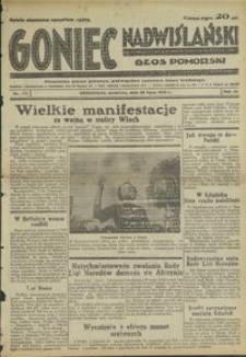 Goniec Nadwiślański : Głos Pomorski : niezależne pismo poranne poświęcone sprawom stanu średniego : 1935.07.28, R. 11 nr 172